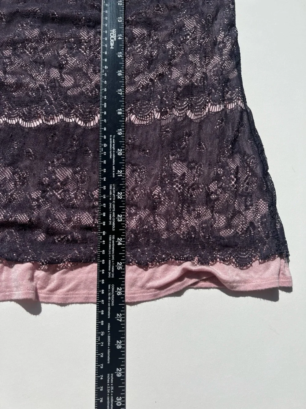Layered Lace Racerback Tank - Pink & Purple - Picture 5 of 9